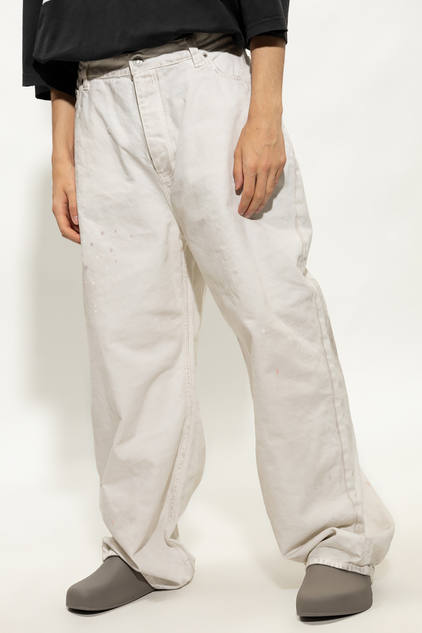 Plus Mid Wash Distressed Pocket Detail Jean